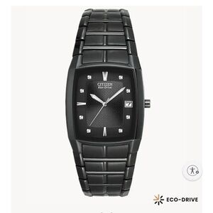 Citizen Eco-Drive Black Rectangular Watch